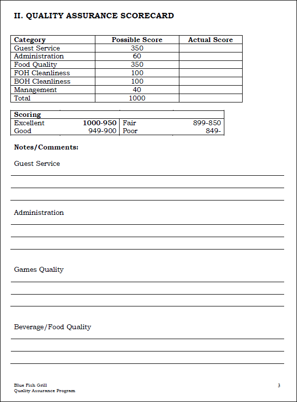 Quality Control Form Template from www.restaurantowner.com