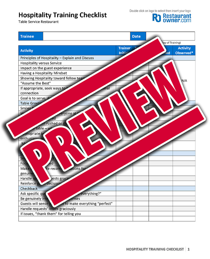 The Fundamentals of an Effective Server Training Program