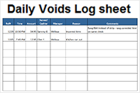 Daily Voids Log Sheet Daily Voids Log Sheet
