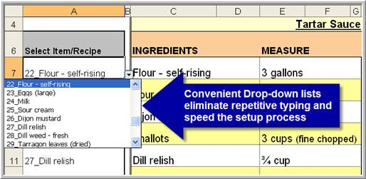 Menu Recipe Cost Spreadsheet Template Restaurant Business Plans 
