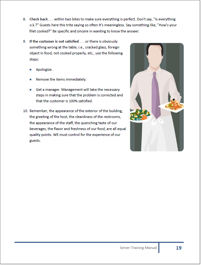 Restaurant Training Manual Templates