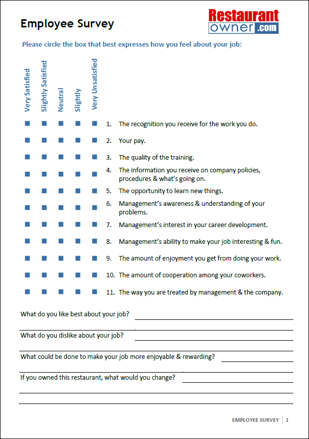 Employee Surveys Long Form