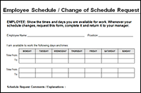 employee schedule change form