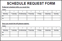 employee schedule request form