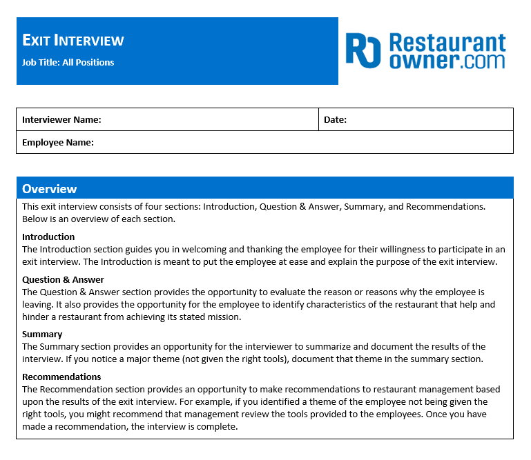 exit interview form template exit interview form download